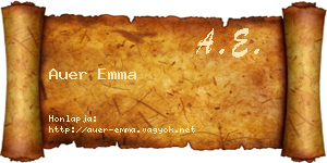 Auer Emma névjegykártya